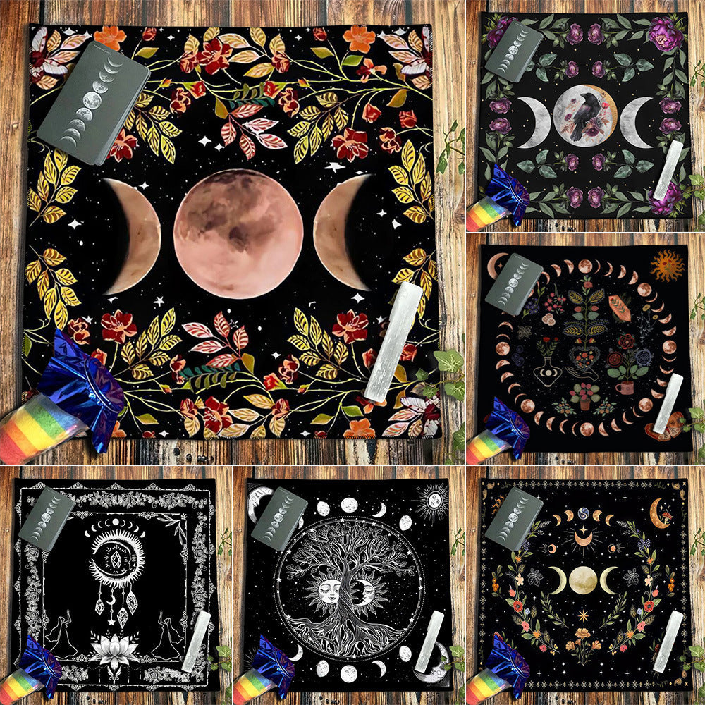 Tarot Moon and Sun Tree Tablecloth - New Age Realms