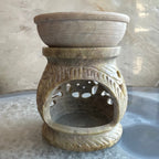 Carved Soapstone Essential Oil Burner 3" - New Age Realms