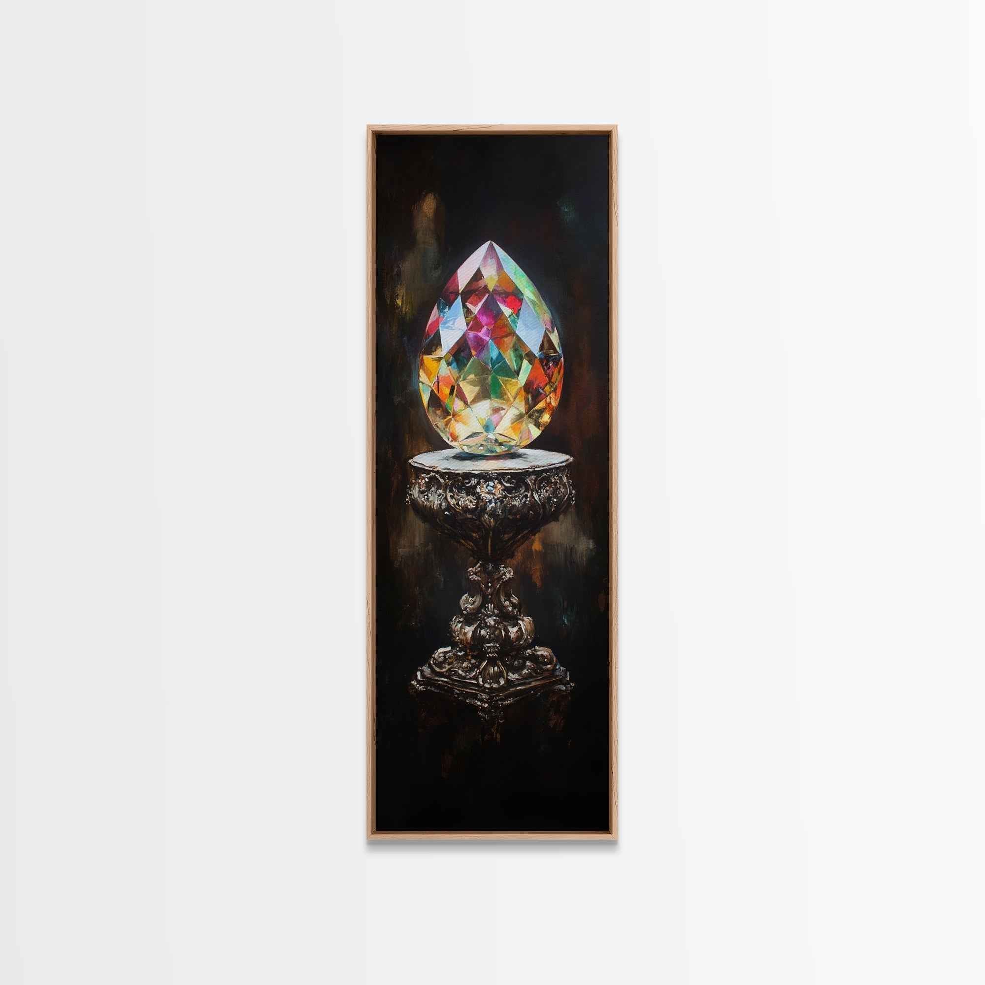 Sacred Geometry Faceted Crystal Gemstone Painting