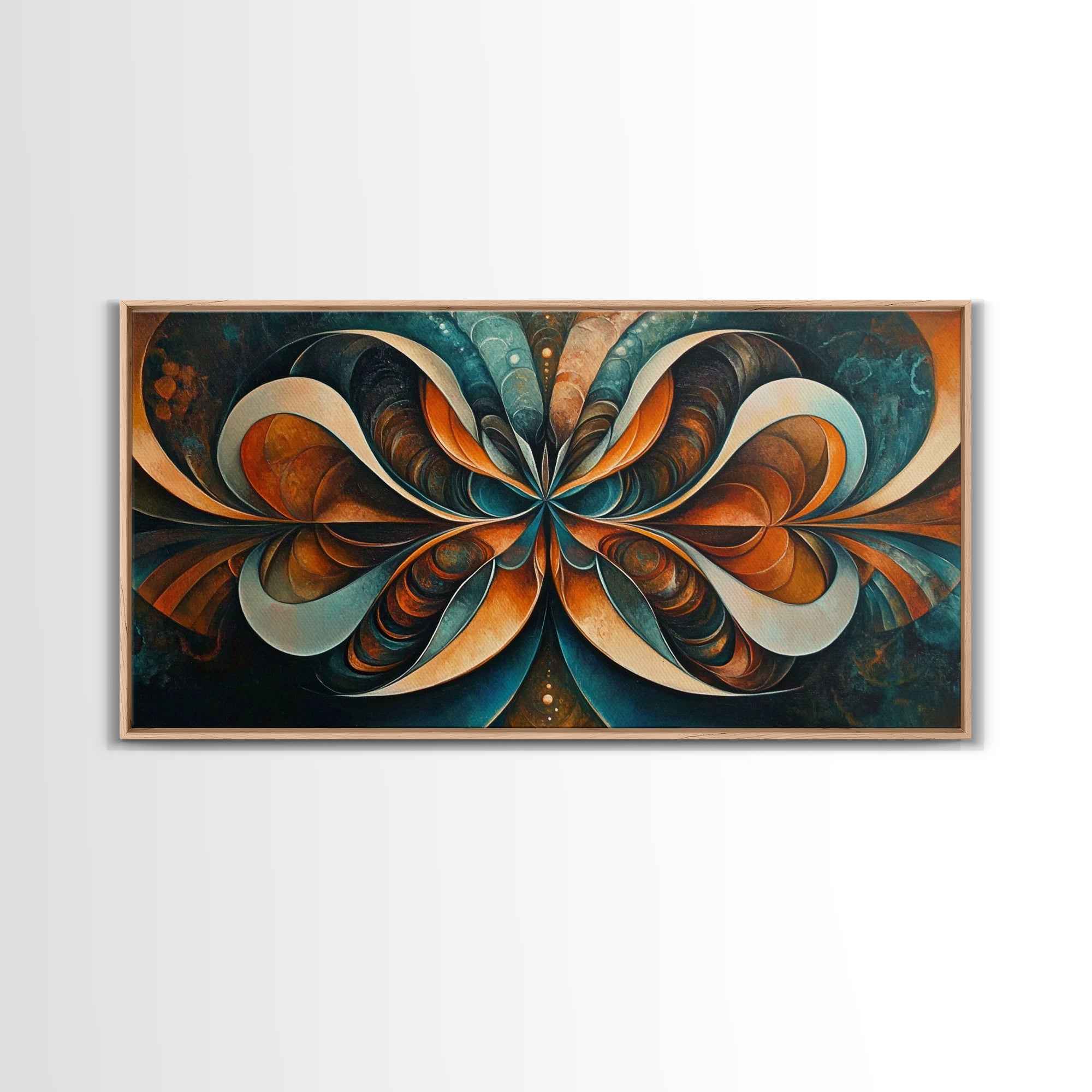 Sacred Geometry Abstract Framed Butterfly Wall Art