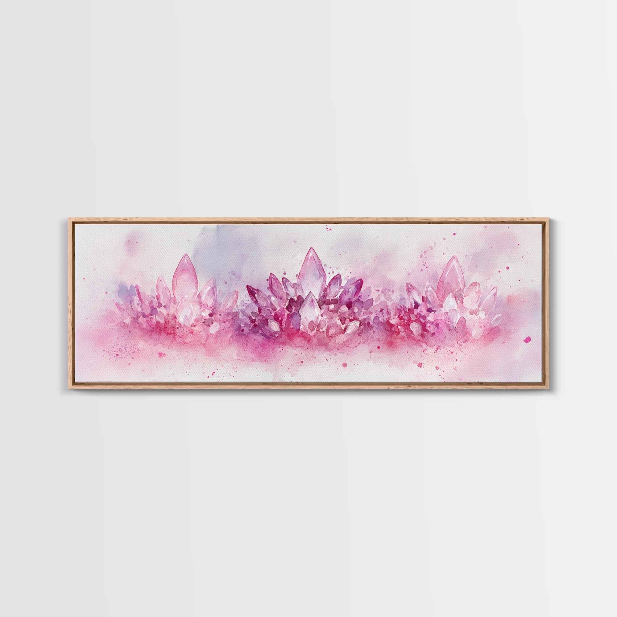 Sacred Geometry Watercolor Gemstone Canvas Wall Art - New Age Realms