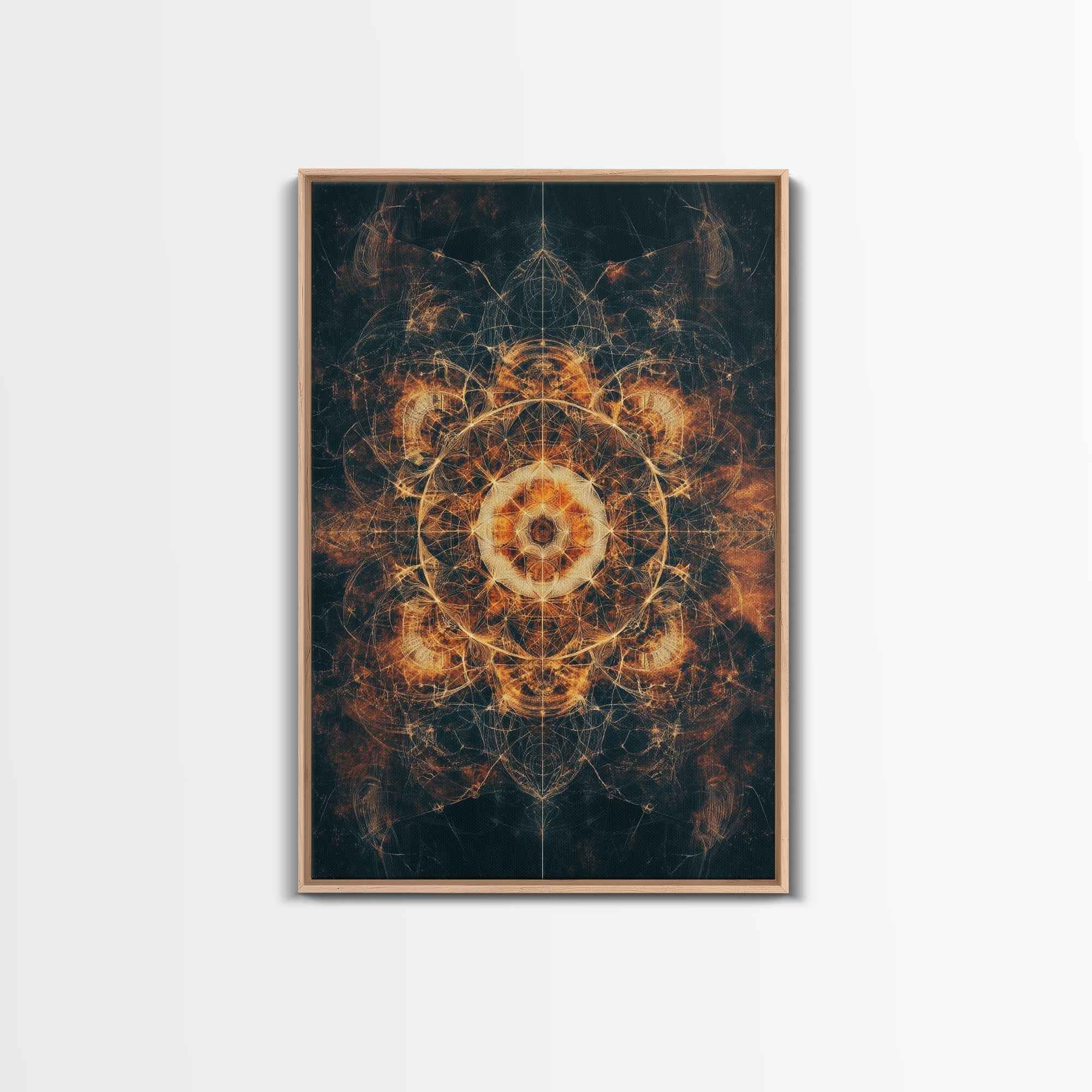 Sacred Geometry Framed Canvas - New Age Realms