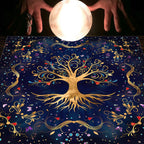Tarot Moon and Sun Tree Tablecloth - New Age Realms