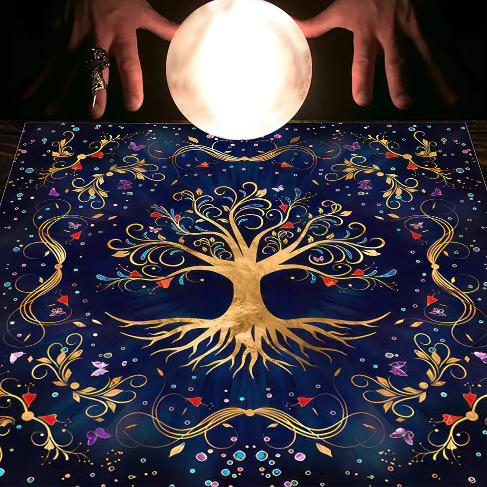 Tarot Moon and Sun Tree Tablecloth - New Age Realms