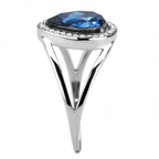 High polished (no plating) Stainless Steel Ring with Top Grade Crystal in Montana - New Age Realms
