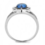 High polished (no plating) Stainless Steel Ring with Top Grade Crystal in Montana - New Age Realms