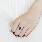 High polished (no plating) Stainless Steel Ring with Top Grade Crystal in Montana - New Age Realms