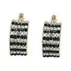 18k Gold-filled Emerald Crystal Pavé High-polish Cubic Zirconia Earrings - New Age Realms