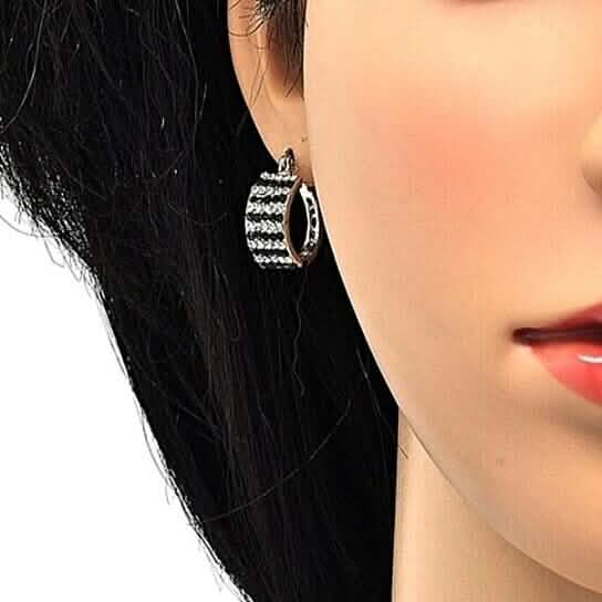 18k Gold-filled Emerald Crystal Pavé High-polish Cubic Zirconia Earrings - New Age Realms
