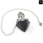Natural Crystal Resin Crushed Stone Diamond Pendulum - New Age Realms