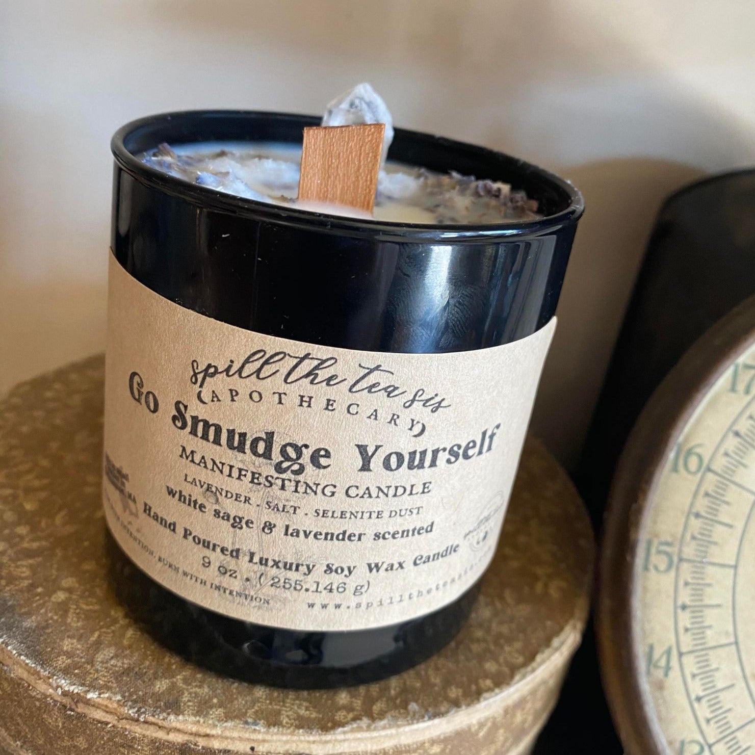 Go Smudge Yourself Intention Candle | Cleansing, Clearing & Protection - New Age Realms