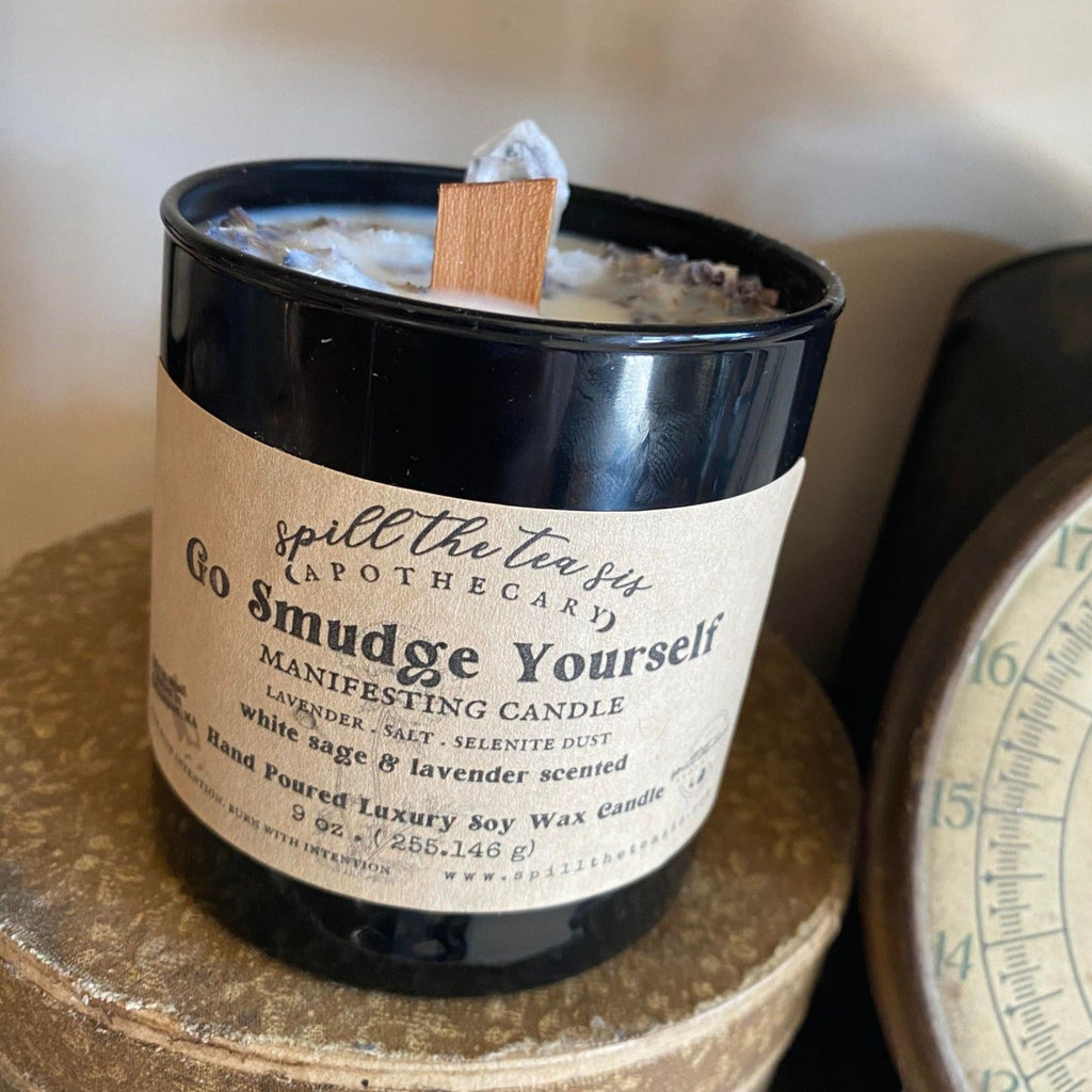 Vela de intención "Go Smudge Yourself" | Limpieza, purificación y protección