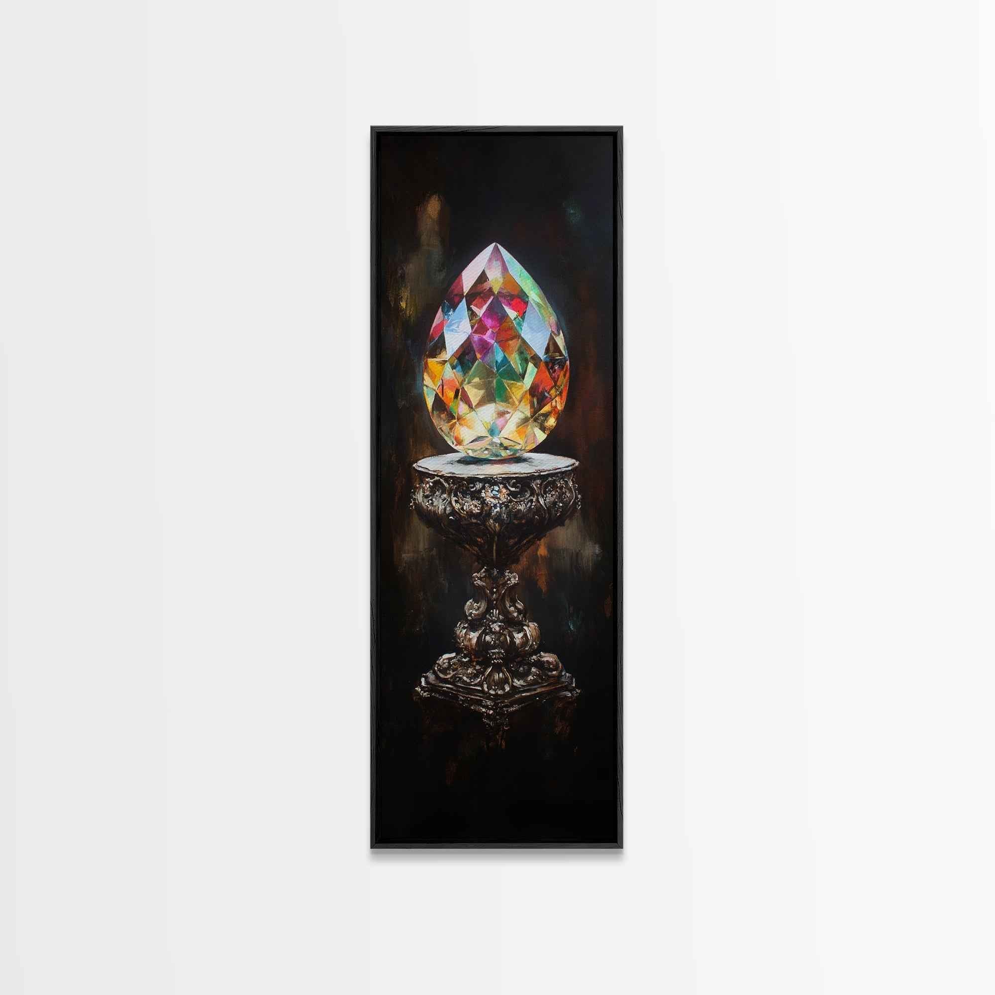 Sacred Geometry Faceted Crystal Gemstone Painting