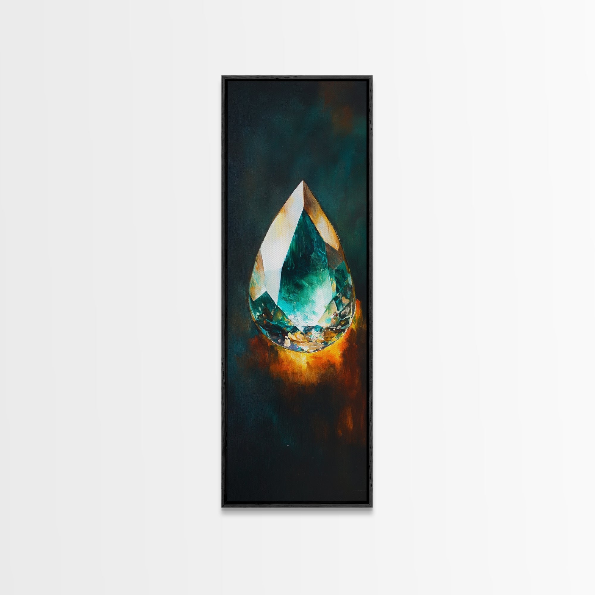 Sacred Geometry Gemstone Framed Canvas Wall Art