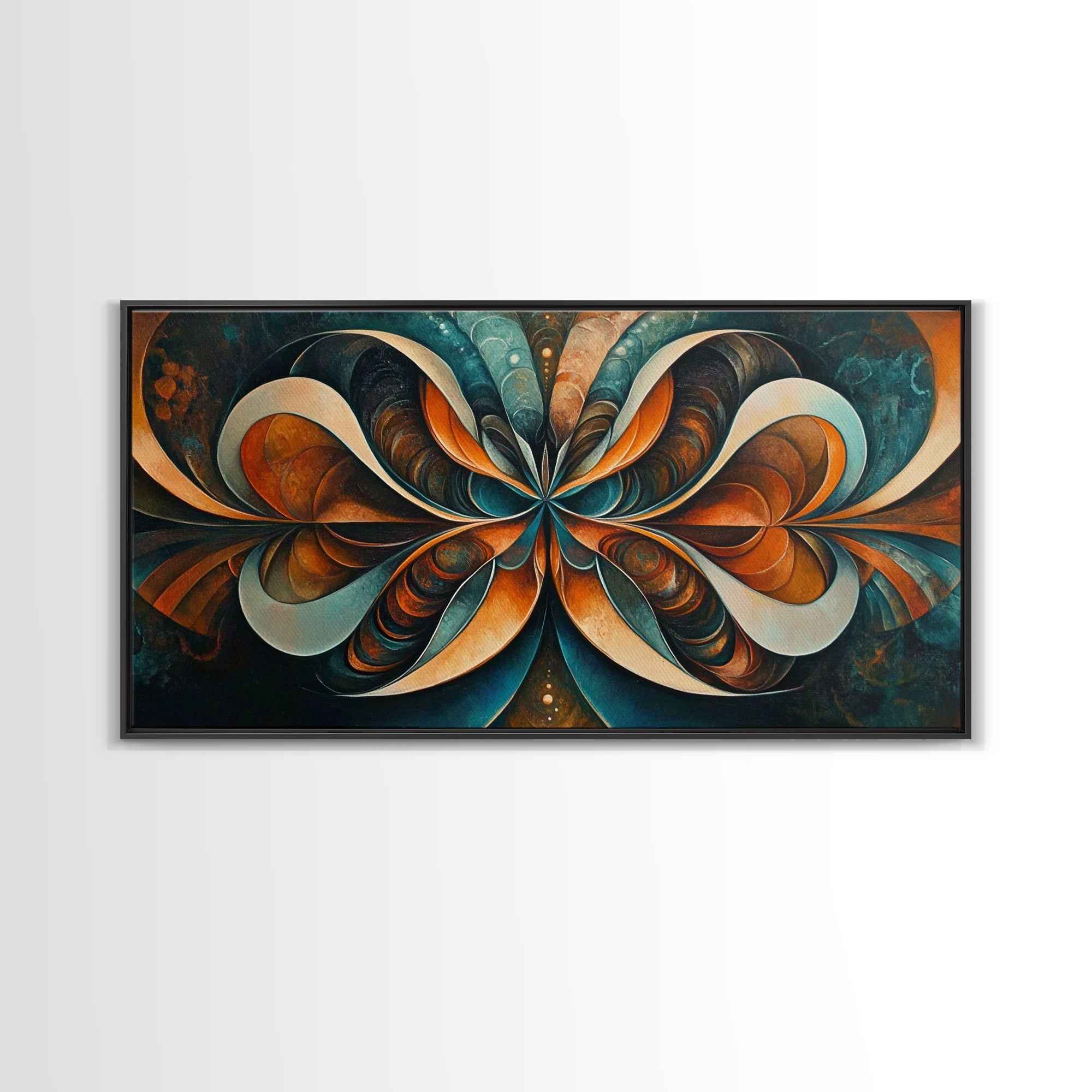 Sacred Geometry Abstract Framed Butterfly Wall Art