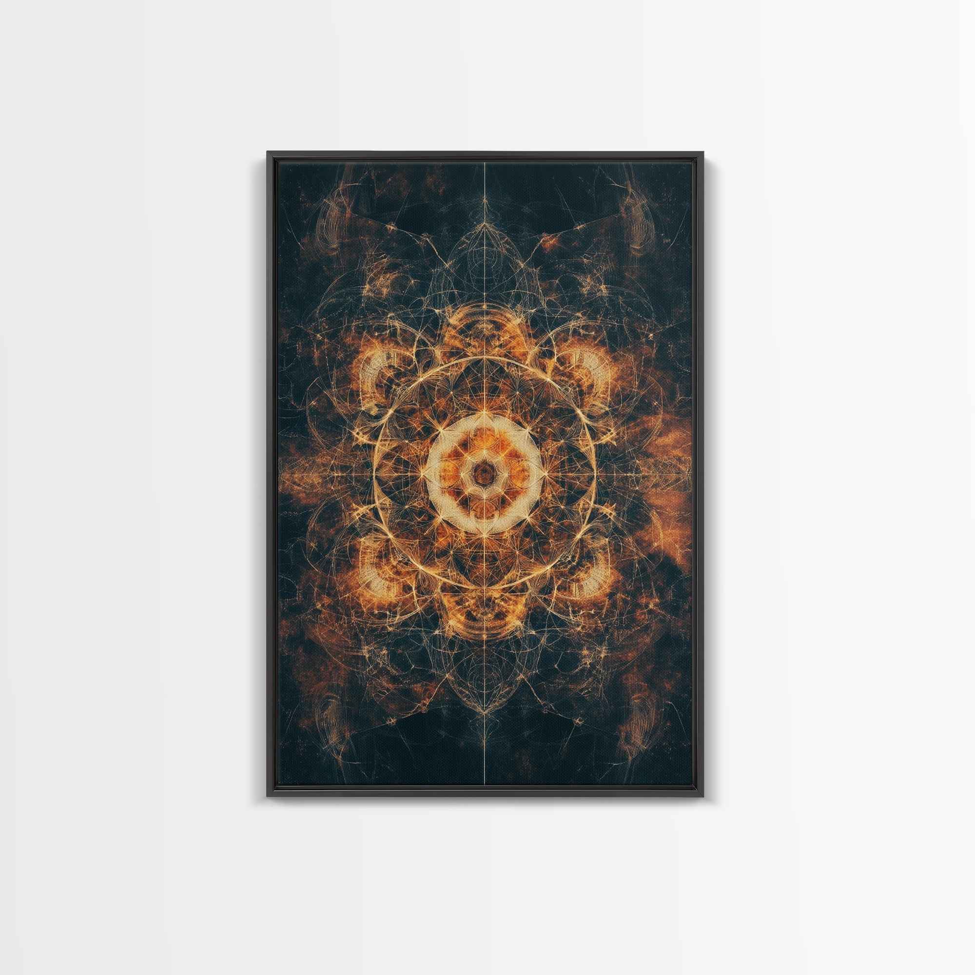 Sacred Geometry Framed Canvas - New Age Realms
