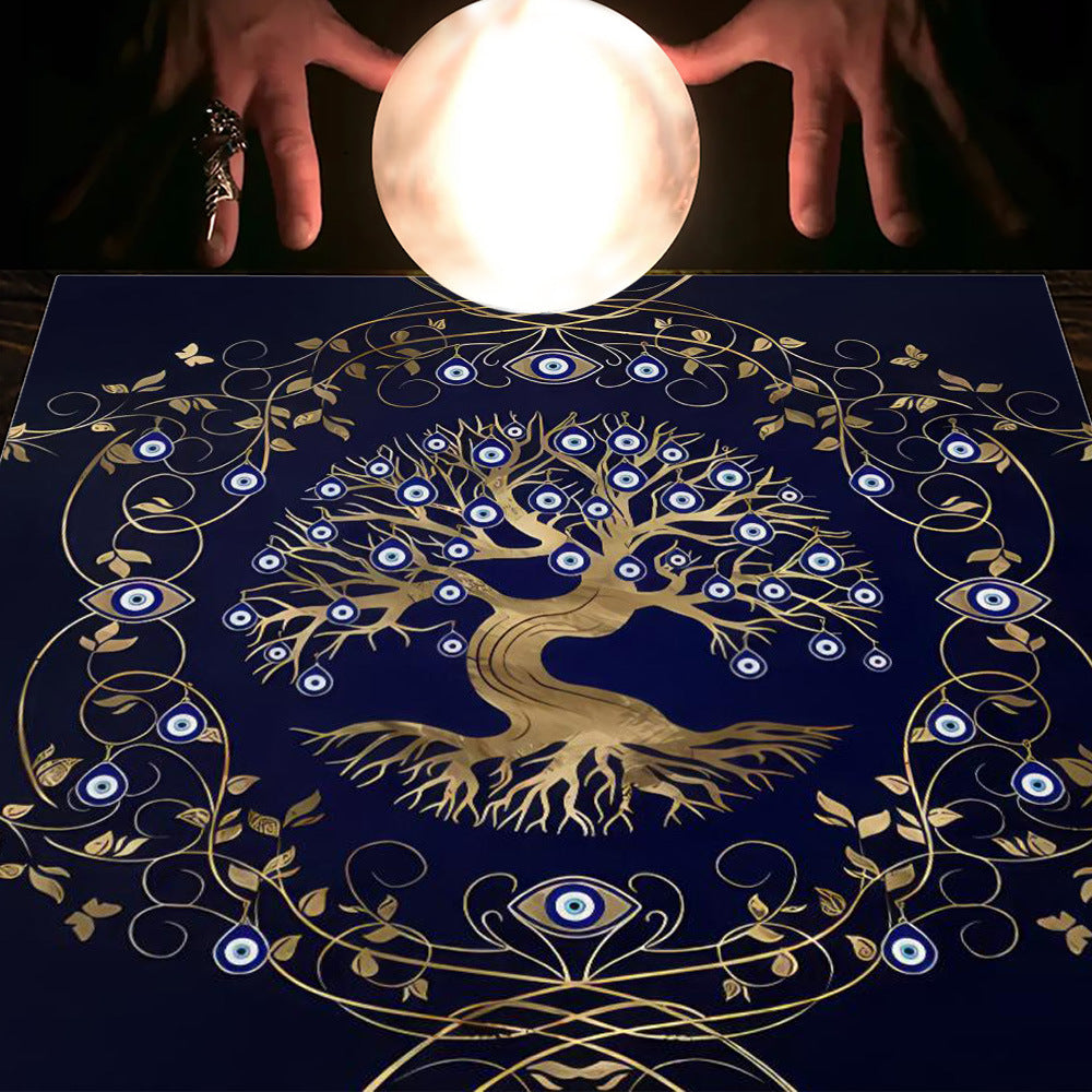 Tarot Moon and Sun Tree Tablecloth - New Age Realms