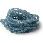 3-5mm Blue Aquamarine Raw Crystal Beads 16 inch 175 pieces - New Age Realms