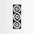 Framed Canvas Print of Black and White Geometric Wall Art, Sacred Geometry Art, Minimalist Decor, Tall Skinny Art, Above Bed Wall Art, Modern Aesthetic