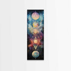 Galactic Chakra Canvas Print With Sacred Geometry Art, Wabi Sabi Inspired, And Therapy Art For Bedroom Or Meditation Spaces