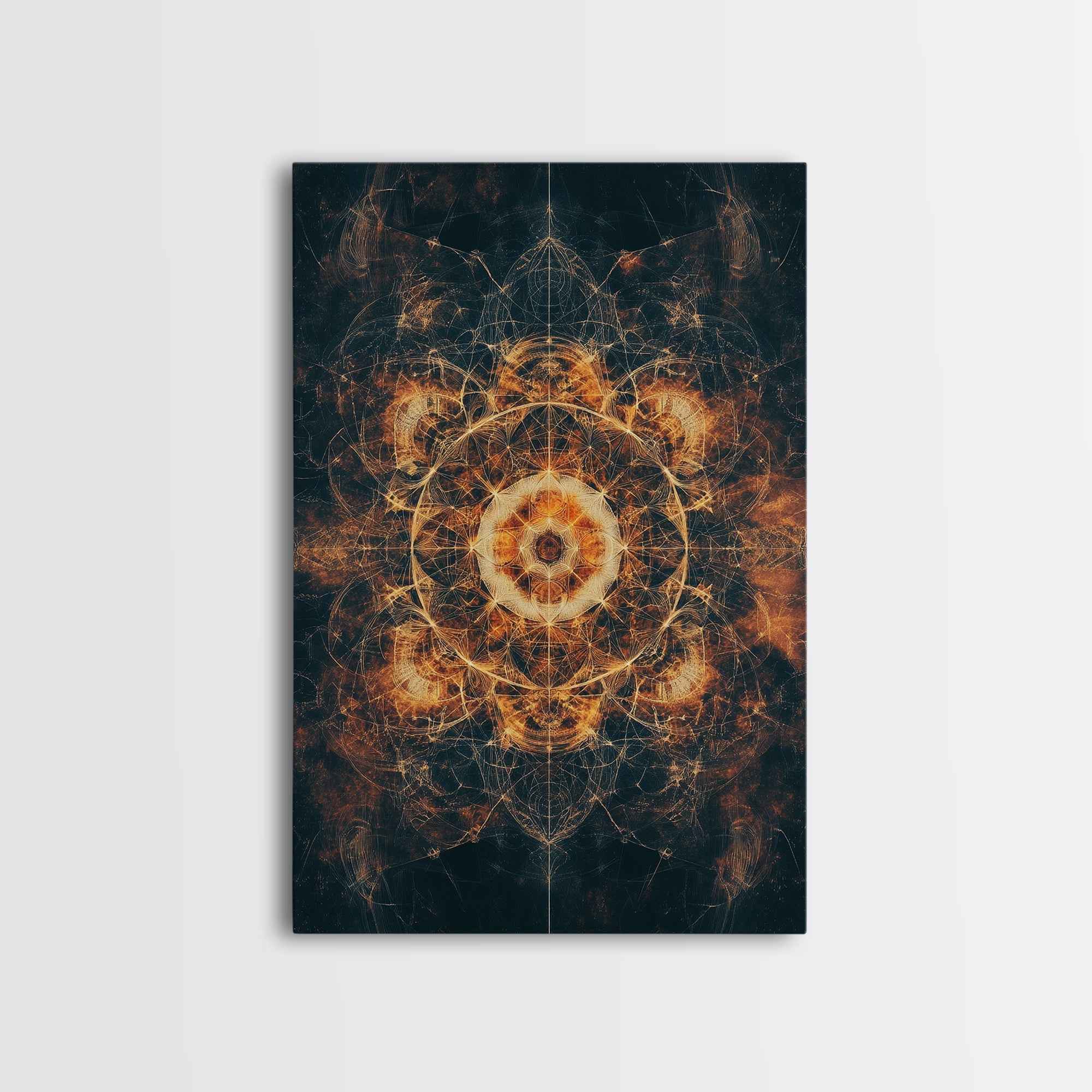 Sacred Geometry Framed Canvas - New Age Realms