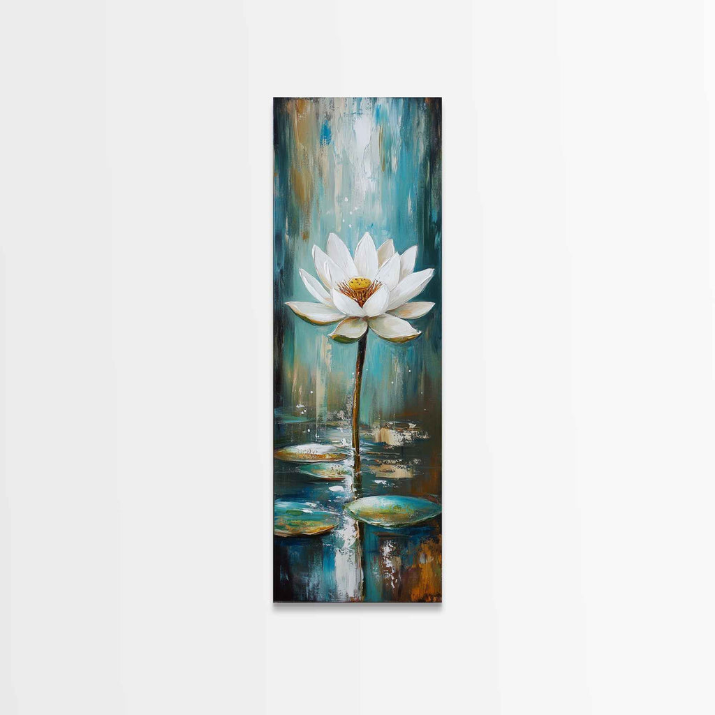 Sacred Geometry Framed Canvas White Lotus Wall Art - New Age Realms