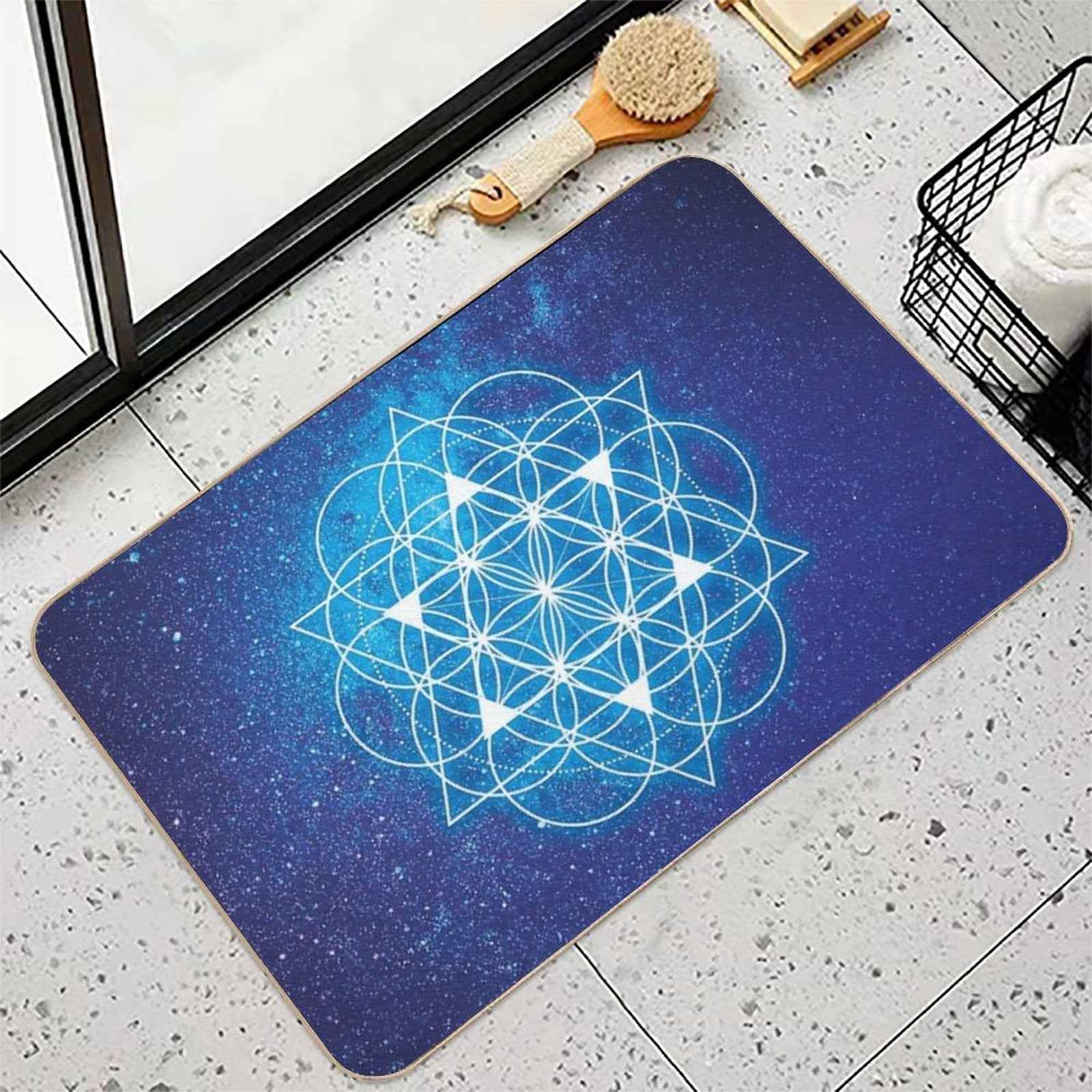 Sacred Geometry  Dirt-Trapping Bath Mat