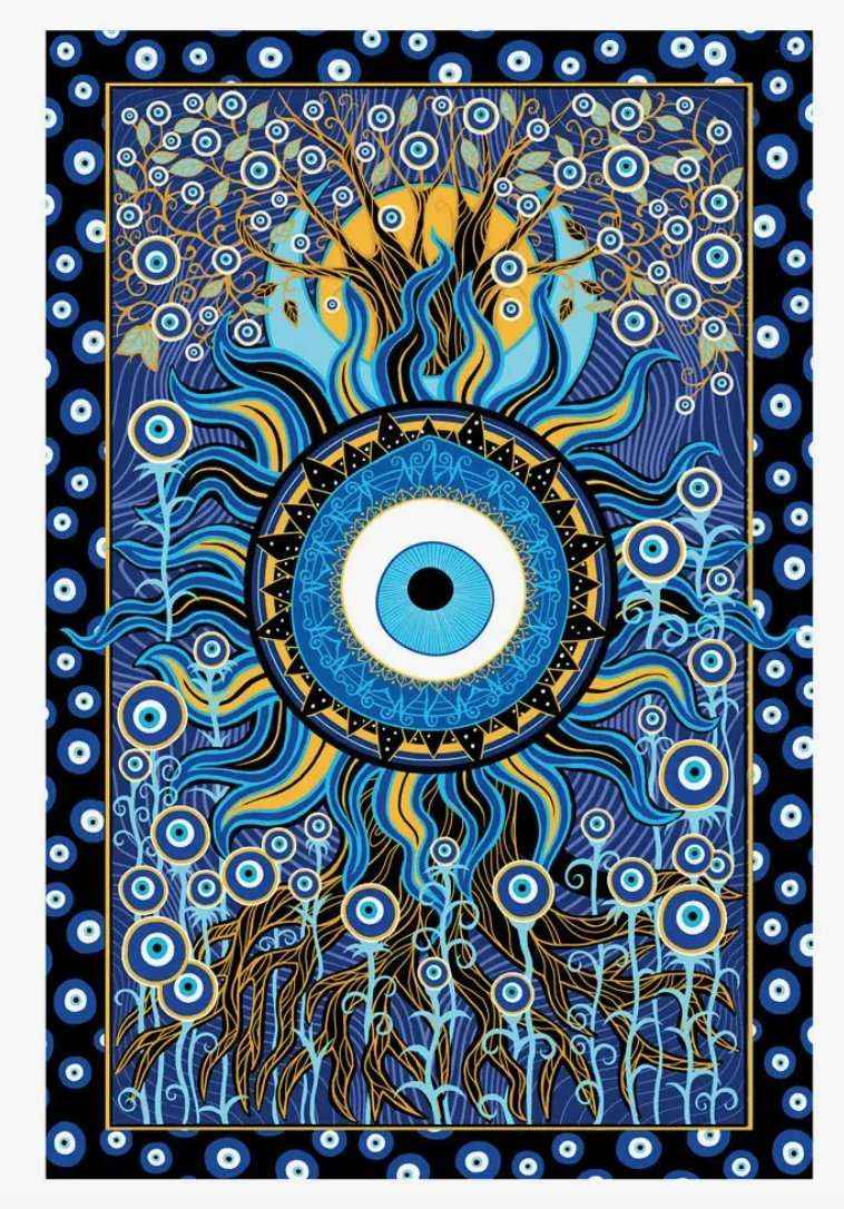 3D Evil Eye Tapestry - New Age Realms