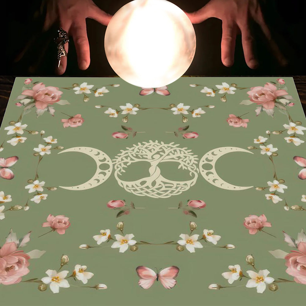 Tarot Moon and Sun Tree Tablecloth - New Age Realms