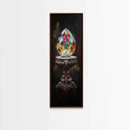 Sacred Geometry Faceted Crystal Gemstone Painting
