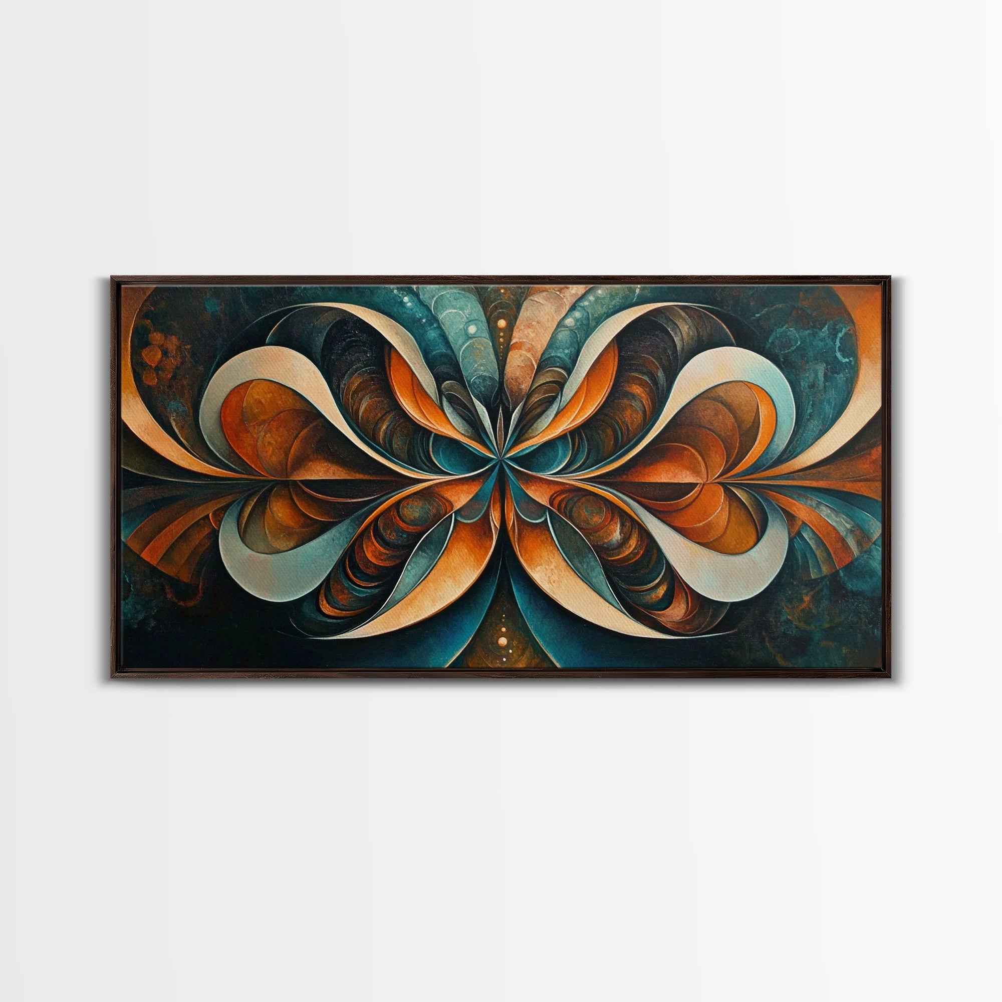 Sacred Geometry Abstract Framed Butterfly Wall Art