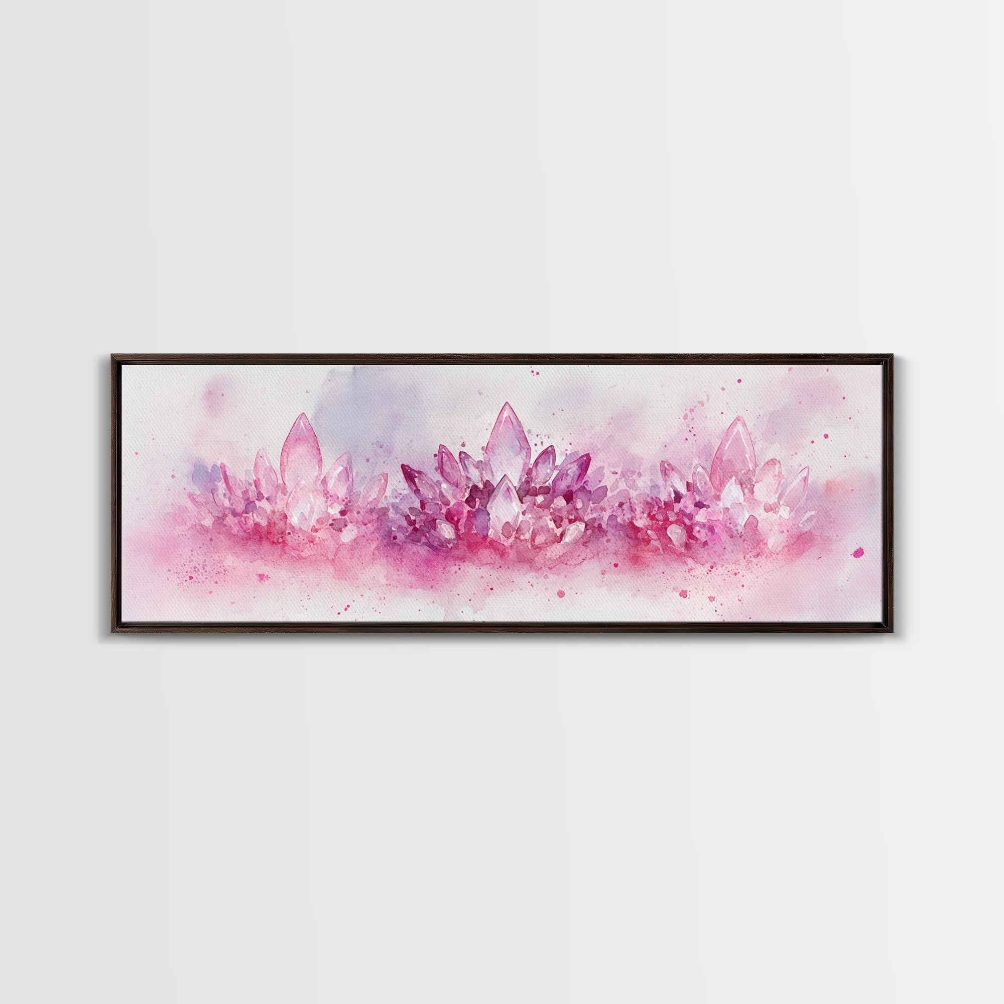 Sacred Geometry Watercolor Gemstone Canvas Wall Art - New Age Realms