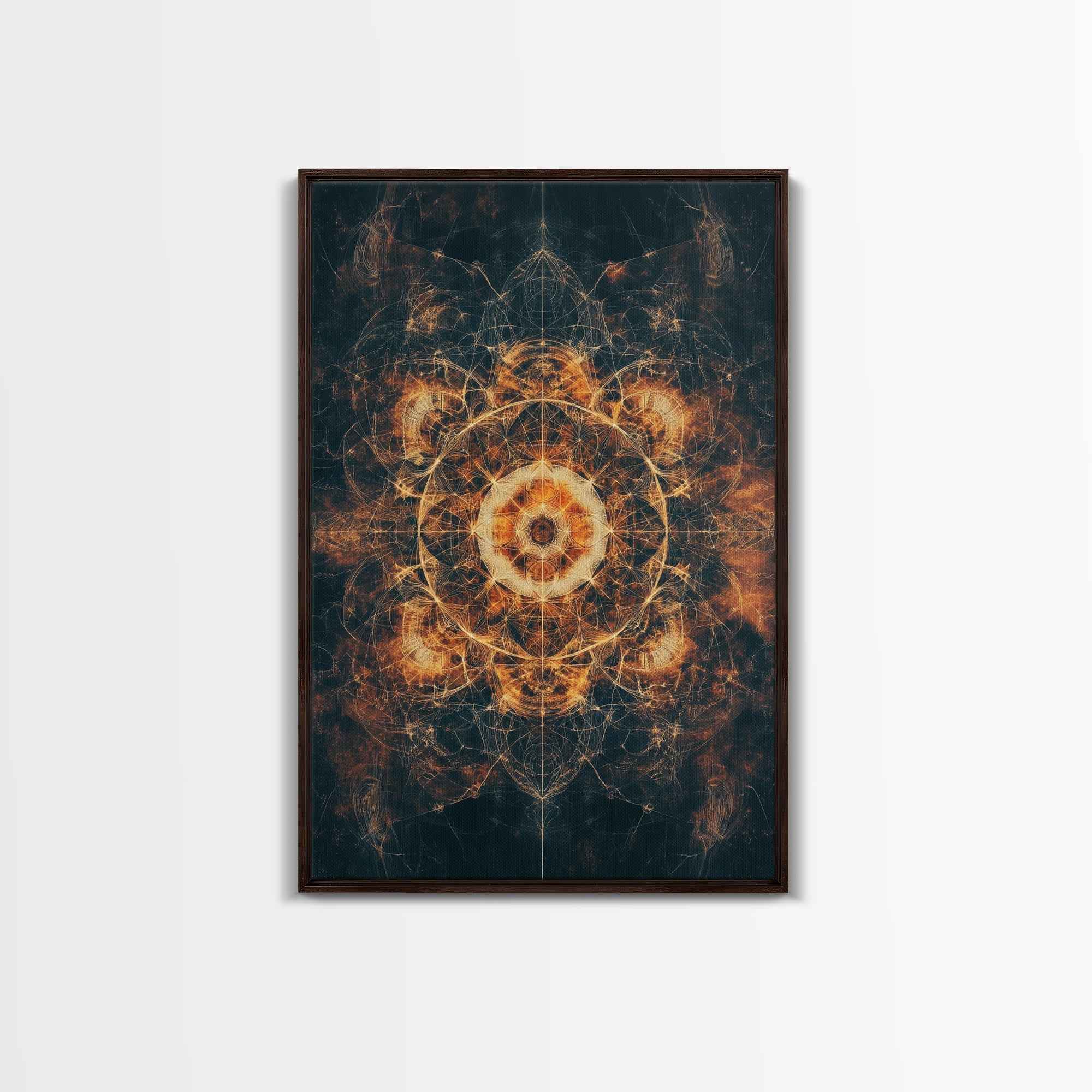 Sacred Geometry Framed Canvas - New Age Realms