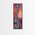 Cosmic Swirls, sacred geometry wall art, pink abstract art, brain art, therapy art, pink orange wall art, vertical wall art, canvas print