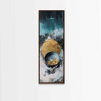 Abstract Gold and Teal Sacred Geometry Wall Art