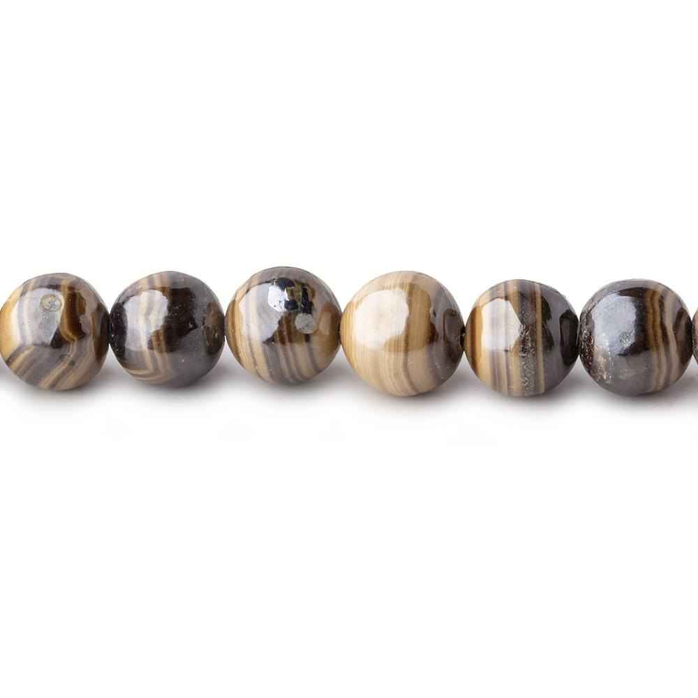 4.5-6.5mm Schalenblende Plain Round Beads 16 inch 81 pieces AA rare
