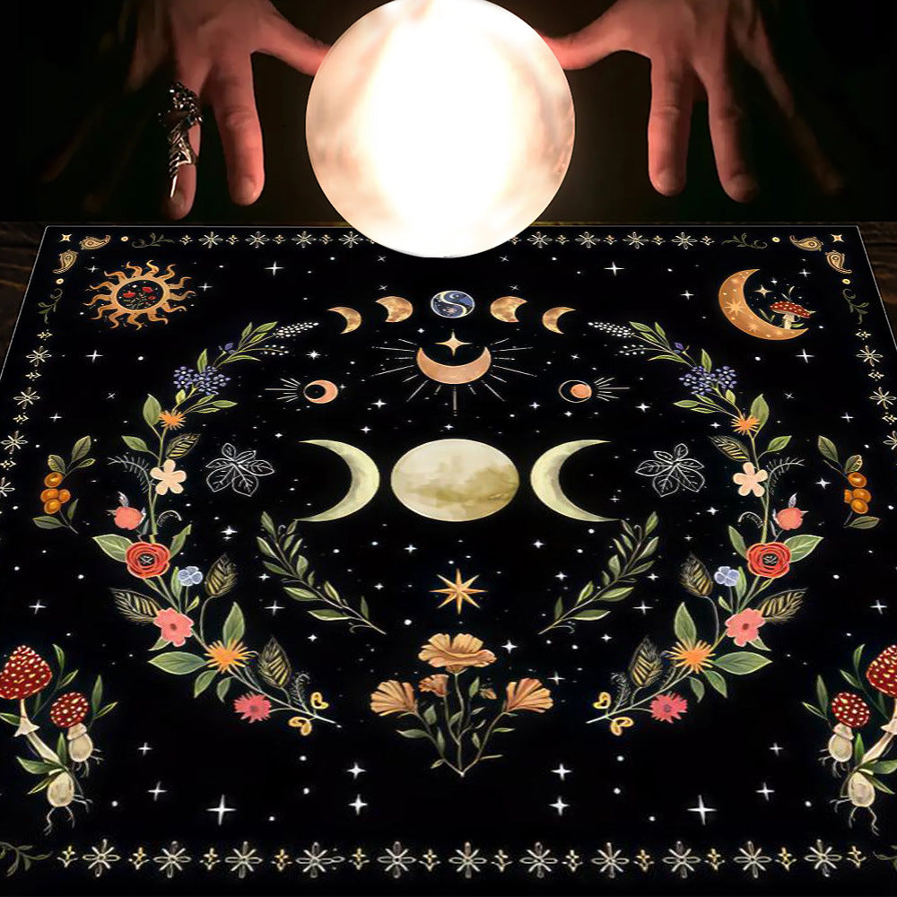 Tarot Moon and Sun Tree Tablecloth - New Age Realms