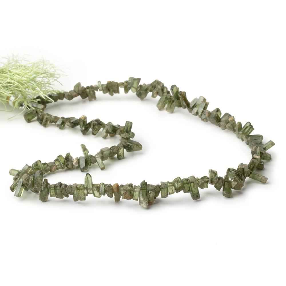 5-11mm Chrome Diopside Top Drilled Natural Crystals 16 inch 127 pieces