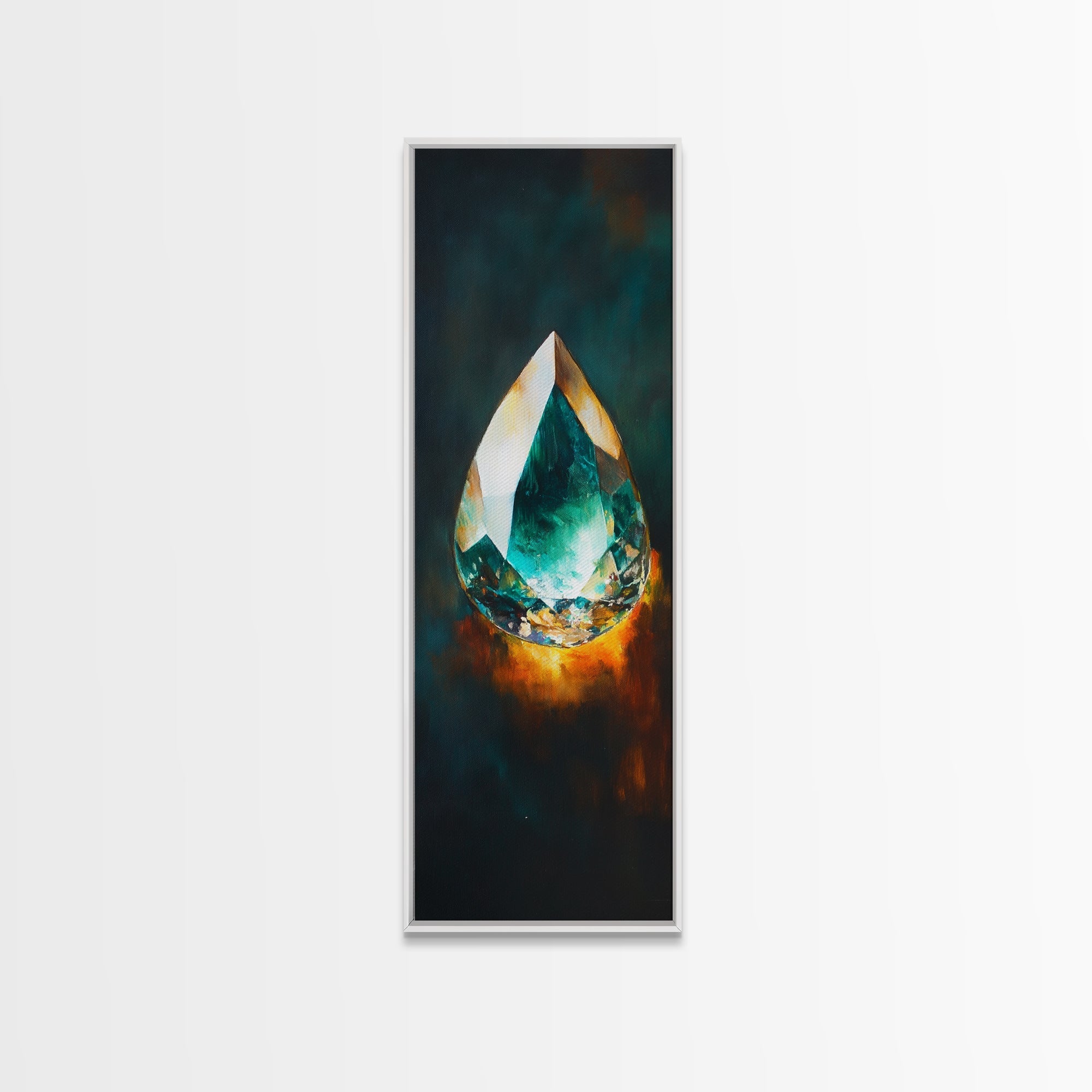 Sacred Geometry Gemstone Framed Canvas Wall Art