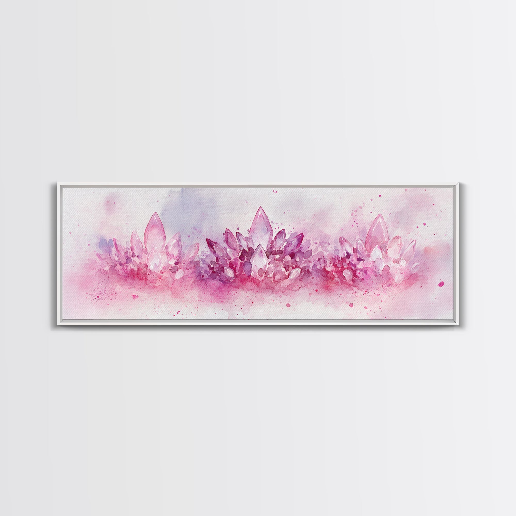 Sacred Geometry Watercolor Gemstone Canvas Wall Art - New Age Realms