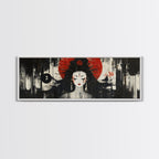 Sacred Geometry Mystical Goddess Framed Canvas Wall Art