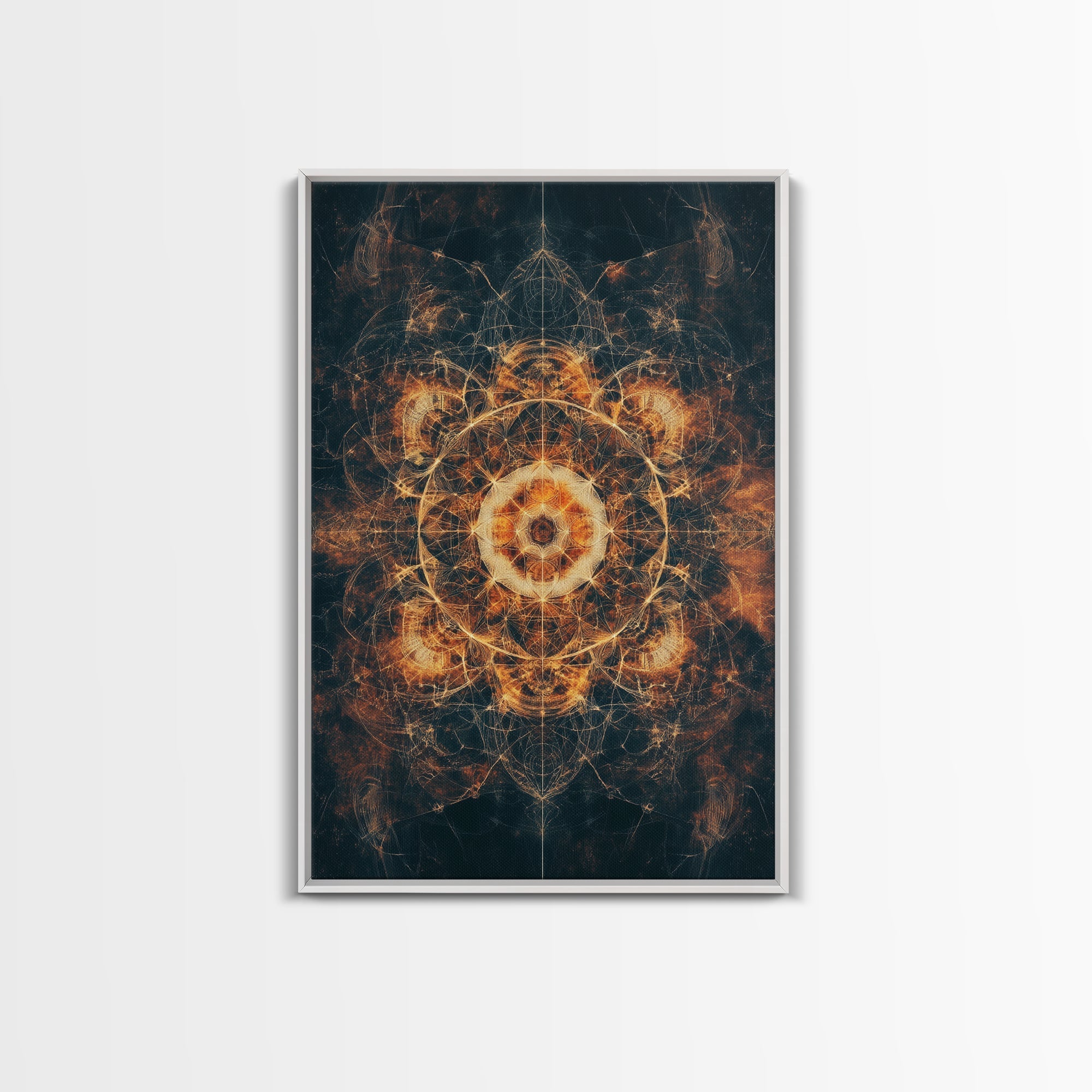 Sacred Geometry Framed Canvas - New Age Realms