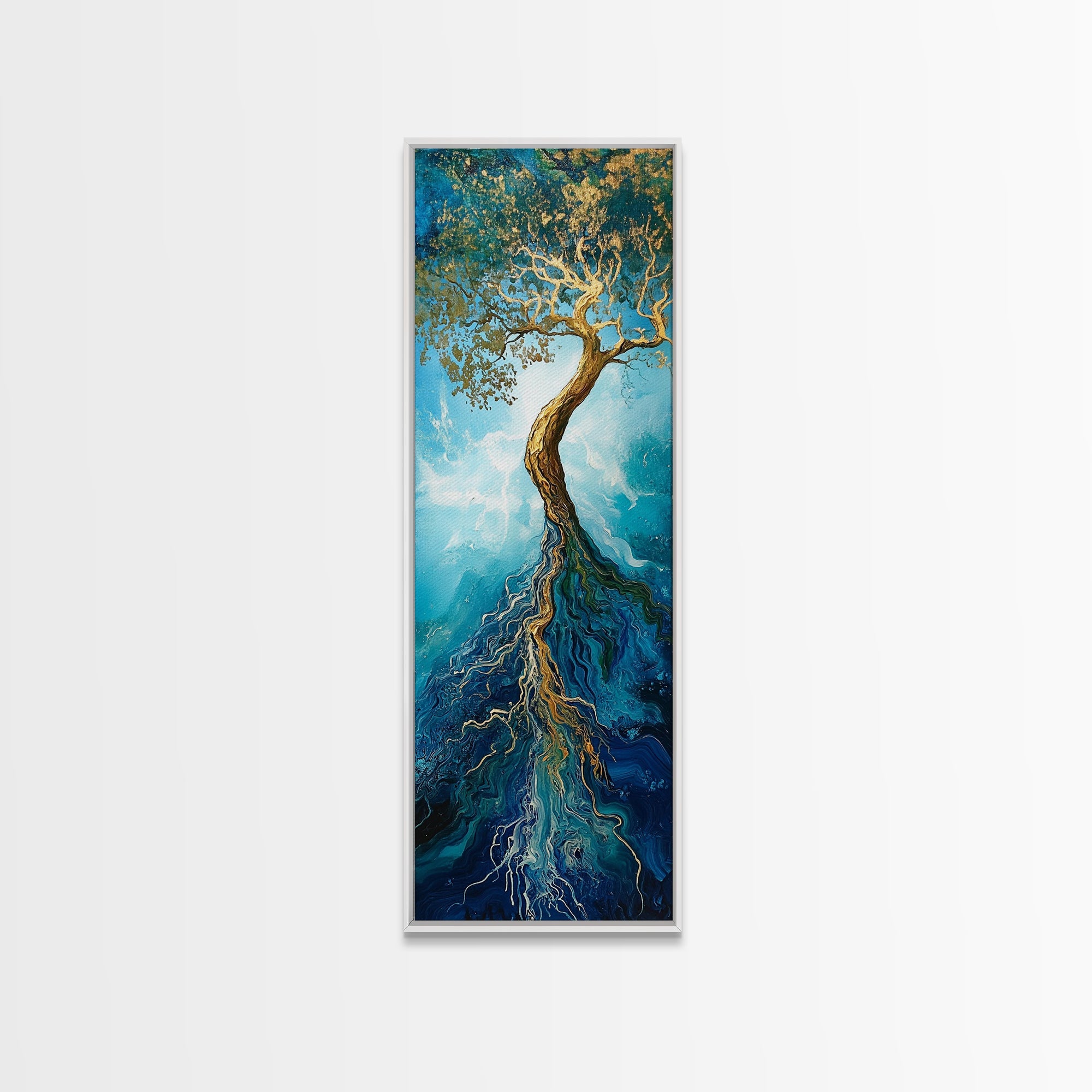Sacred Geometry Rooted Tree Framed Wall Art