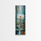 Sacred Geometry Framed Canvas White Lotus Wall Art