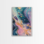 Sacred Geometry Galaxy Swirl Framed Canvas Wall Art