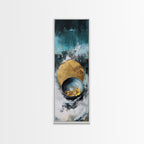 Abstract Gold and Teal Sacred Geometry Wall Art