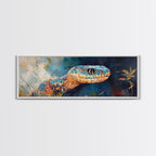 Sacred Geometry Vibrant Snake Wall Art