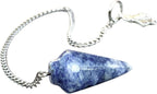 Natural Gemstone Smooth Conical Crystal Pendulum with Mystery Charm | Bag Charm - New Age Realms