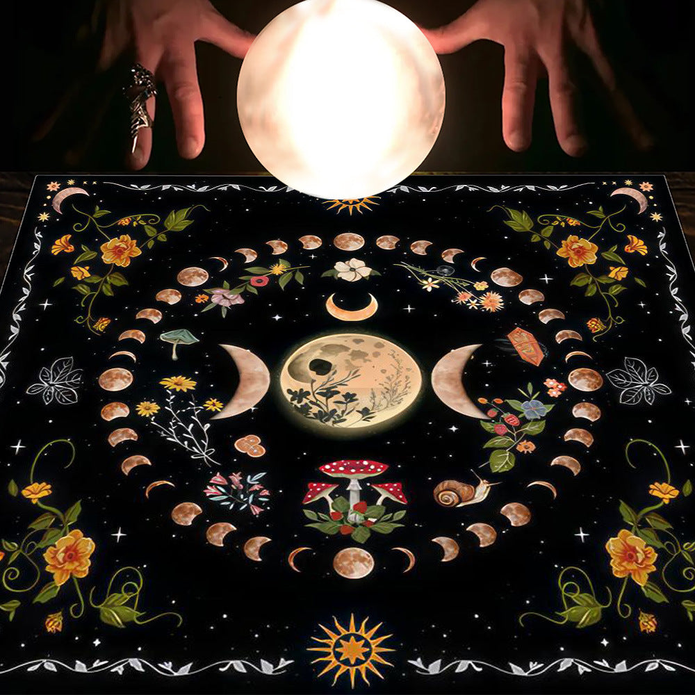 Tarot Moon and Sun Tree Tablecloth - New Age Realms