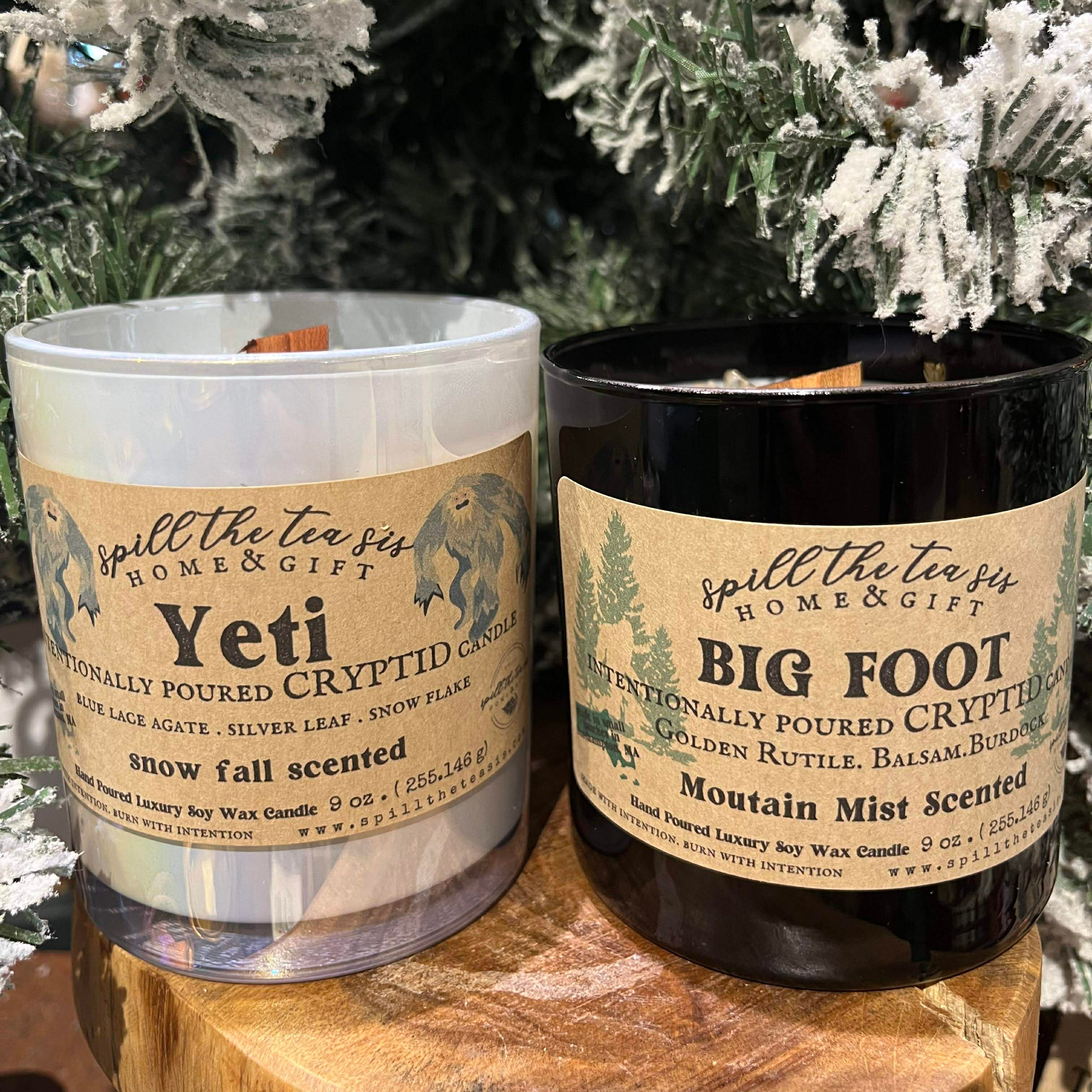 Yeti and Big Foot 2 Pack Intention Soy Wax Candle - 9oz - New Age Realms